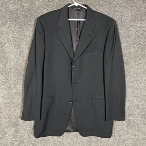 Canali Proposta Blazer Mens 54 Black Wool Suit Jacket 3 Button Made Italy